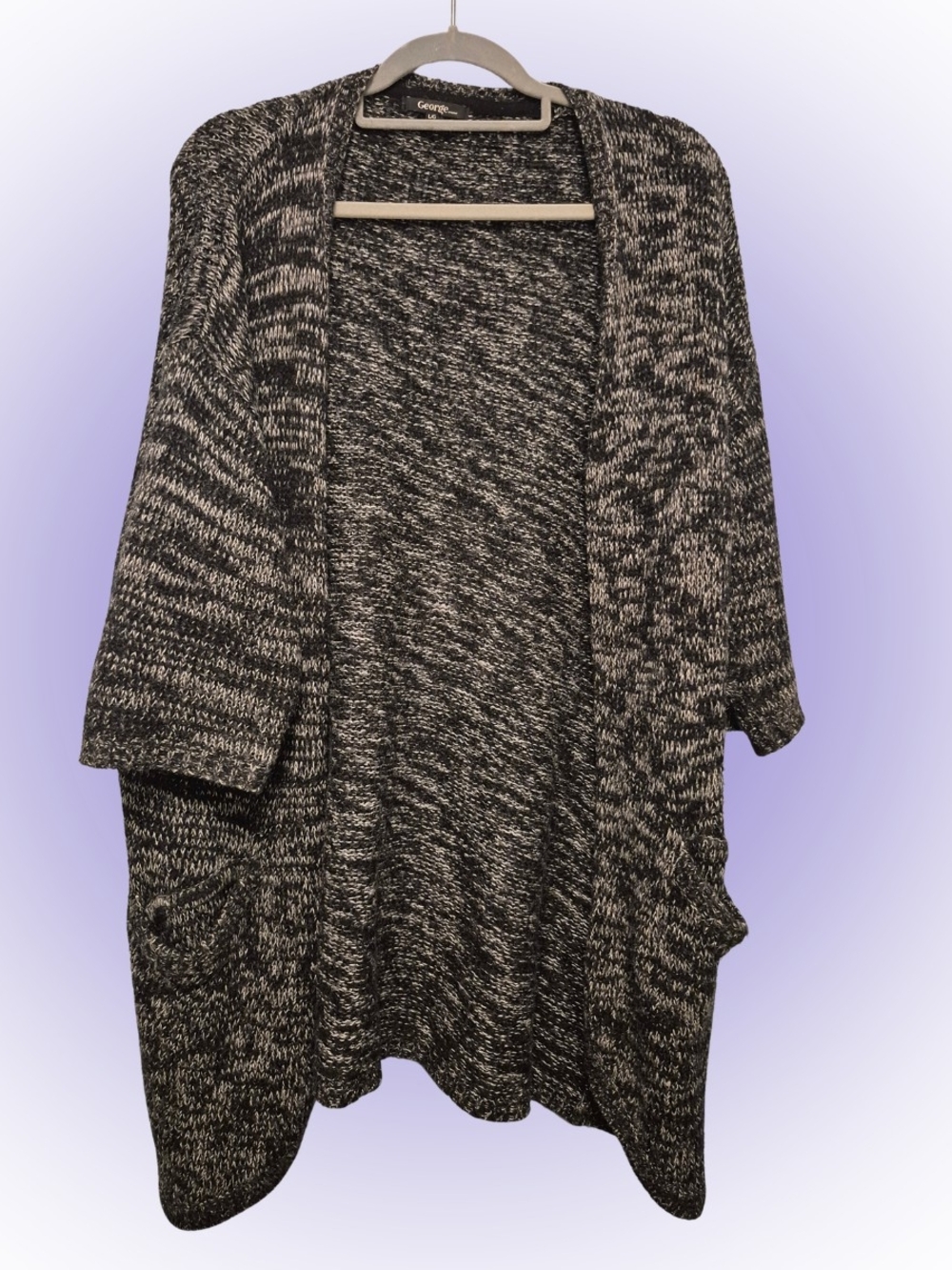 Slouchy Gray Black Cardigan